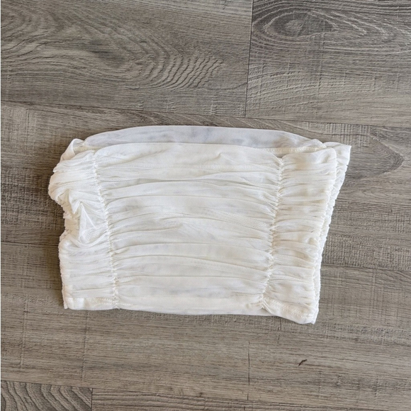 FP Movement by Free People Under it All Mesh Bandeau Size Medium NWOT **WHITE** - Picture 3 of 3